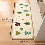 【日本Oka】日本製再生印花廚房地墊45×120cm(悠然時光款/可機洗/厚4mm), , large