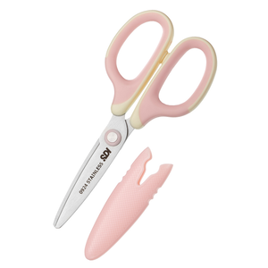 手牌SDI  5 1/4"滑利剪*省力兒童剪刀，135mm(0924C)*粉紅