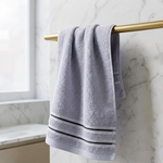 [Kaimei Cotton] 12-Pack Random Colors - MIT 16-Taels Pure Cotton Kids' Towel with Satin Header & Double Black Stripes, , large