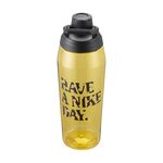 NIKE 大口徑水壺 32OZ/946ml 運動水瓶 隨身杯 健身 時尚 轉蓋 人體工學 可機洗 防漏 透明黑 透明黃, 透明黑, large