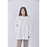 (XL) meu meu字母白色長袖上衣二手衣, , large