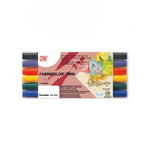 【Kuretake 吳竹】ZIG 雙頭布料彩繪筆 6色套組 /盒 TC-4000-6V(日本品牌), , large