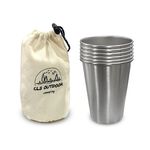 304 Stainless Steel Coffee Mugs  (6 pcs), , large