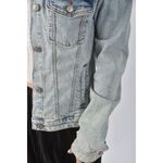 (S) bershka丹寧牛仔排扣藍色外套二手衣, , large