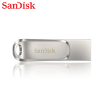 【SanDisk】Ultra Luxe 128G 銀色 TYPE-C USB 3.2 雙用 OTG 旋轉隨身碟 讀取速度 400MB/s, , large