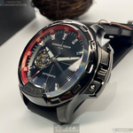 [星晴錶業]GiorgioFedon1919手錶,46mm,GF00123黑色雙面機械鏤空錶面黑錶殼深黑色矽膠錶帶款, , large