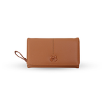 Ribboné 柔霧翻蓋零錢長夾-橘褐色  女夾 人氣女用皮夾 情人節禮物, , large