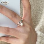 【Gulicc】古莉可 戒指 簡約繞圈設計珍珠戒指, , large