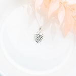 【Angel & Me】龜背芋 葉 Monstera s925 純銀 項鍊 生日 情人節 聖誕節 禮物, , large
