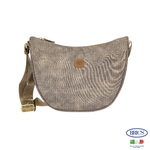 【Bric's】 X-collection 半月側背包 BXG45052 - 混羊毛堅果色, , large