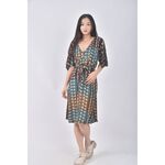 (S) love trt xx花紋棕色洋裝二手衣, , large