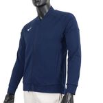 Mizuno 男 運動 外套 針織 慢跑 路跑 訓練 抗紫外線 拉鍊口袋 美津濃 靛藍 [32TCA53113], , large