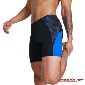 [秉宸] SPEEDO Chevron Splice 成人男性 運動即膝泳褲 黑藍 SD813445H037 23FWO
