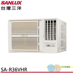 SANLUX 台灣三洋 4-6坪 一級能效 R32變頻窗型冷氣 右吹冷暖空調 SA-R36VHR