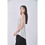 (S) eyescream質感棉質無袖白色上衣二手衣, , large
