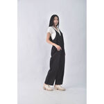 (4XL（含）以上) aiyishangfushi吊帶寬鬆黑色長褲二手衣, , large