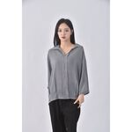 (XL) liville質感條紋黑色長袖上衣二手衣, , large