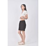 (XL) h essential高腰質感棉質黑色短褲二手衣, , large