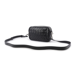 BOTTEGA VENETA Intrecciato 小牛皮編織迷你相機包/黑色, , large