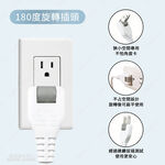 Practical Brand 3 Open 3 Plug 6 Feet 2P Extension Cord 1.8 Meters PX-109-6 Fireproof Material Safe and Durable Automatic Power Off Overload Protection Independent Switch Power Saving Design, , large