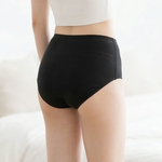 【Clany 可蘭霓】純棉長效抗菌中腰內褲 (M-2XL)｜加大尺碼 透氣包臀 2237-63 百搭黑, , large