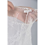 (S) 蕾絲透紗白色長袖上衣二手衣, , large