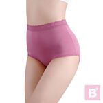 高腰-莫代爾-棉-蕾絲內褲-黑/粉/膚-0303073, , large
