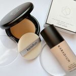 【韓國KARADIUM】SPF50+PA+++膠原蛋白smart防曬粉餅+三重功效遮瑕粉底液 無暇美肌底妝組, , large