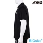 KINGO-大尺碼-男款 涼感 排汗POLO衫-黑-413211, , large