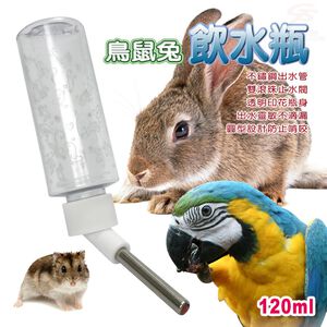 金德恩 GS MALL 美國製造 45度鋼管雙珠寵物飲水瓶 120cc LIXIT 寵物飲水瓶 寵物飲水器 寵物餵食器 飲水瓶