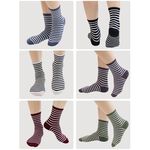 【BVD】1/2條紋直角女襪<黑>B520 女襪 短襪 休閒穿搭襪, , large