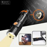 GOODGOODS ES-20U USB Rechargeable LED Flashlight with 3-Segment Zoom Function (Japan), , large