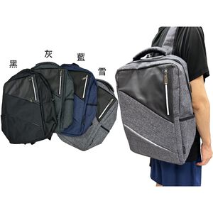 ~雪黛屋~SPYWALK 後背包中大容量可A4夾主袋+外袋共五層防水尼龍USB+內線SW9684