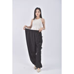 (4XL（含）以上) shein高腰質感黑色長褲二手衣, , large