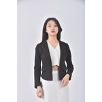 (S) blingbling韓牌質感黑色外套二手衣, , large