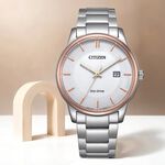 CITIZEN 星辰 光動能經典手錶-白/40mm BM6979-74A, , large