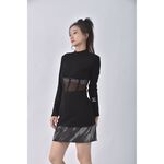 (S) 【安于晴Charlene私服】質感棉質露腰黑色洋裝二手衣, , large
