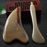 【Smart bearing 智慧魔力】天然加厚犛牛角全身適用刮痧兩件組(刮痧板/撥筋棒/送收納袋), , large