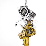 CASIO 卡西歐 G-SHOCK 全金屬太陽能電波手錶-銀 GMW-B5000D-1, , large