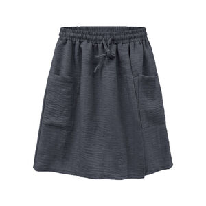 冰皺垂感一片式褲裙-深灰F