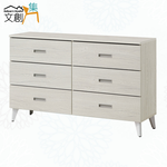 【文創集】蘿柏4尺六抽斗櫃(客約商品)淺橡木紋色系, , large