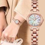 CITIZEN 星辰 Wicca 茉莉花太陽能女錶-24mm 禮物 KH4-963-21, , large