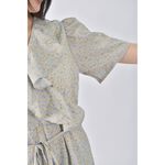 (S) pick me韓牌碎花低胸藍色洋裝二手衣, , large