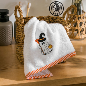 【SOLO Vintage】LCW Home 50x80cm Halloween Embroidery Towel 100% Cotton Super Absorbent Made in Turkey