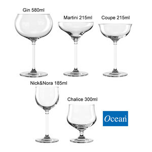 Ocean Palette 琴酒杯 馬丁尼杯 淺碟香檳杯 Nick & Nora 聖杯調酒杯 金益合