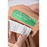 (L) united colors of benetton刷痕橘色短袖上衣二手衣, , large