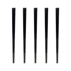 CLARE 可蕾爾 典鑽316不鏽鋼筷鍍鈦防滑筷 雙曜石黑23cm五入-Leidea樂德兒