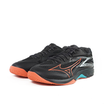 [KIXPRESS]Mizuno Thunder Blade 男女 排球鞋 寬楦 室內運動 穩定 包覆 黑 橘 [V1GA237006], , large