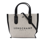 LONGCHAMP Essential 帆布及牛皮手提/斜背二用包(XS)/自然色, , large