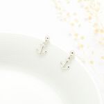 【Angel & Me】穩定 船錨 Anchor s925 純銀 耳環 (可改夾式) 生日 情人節 禮物, , large
